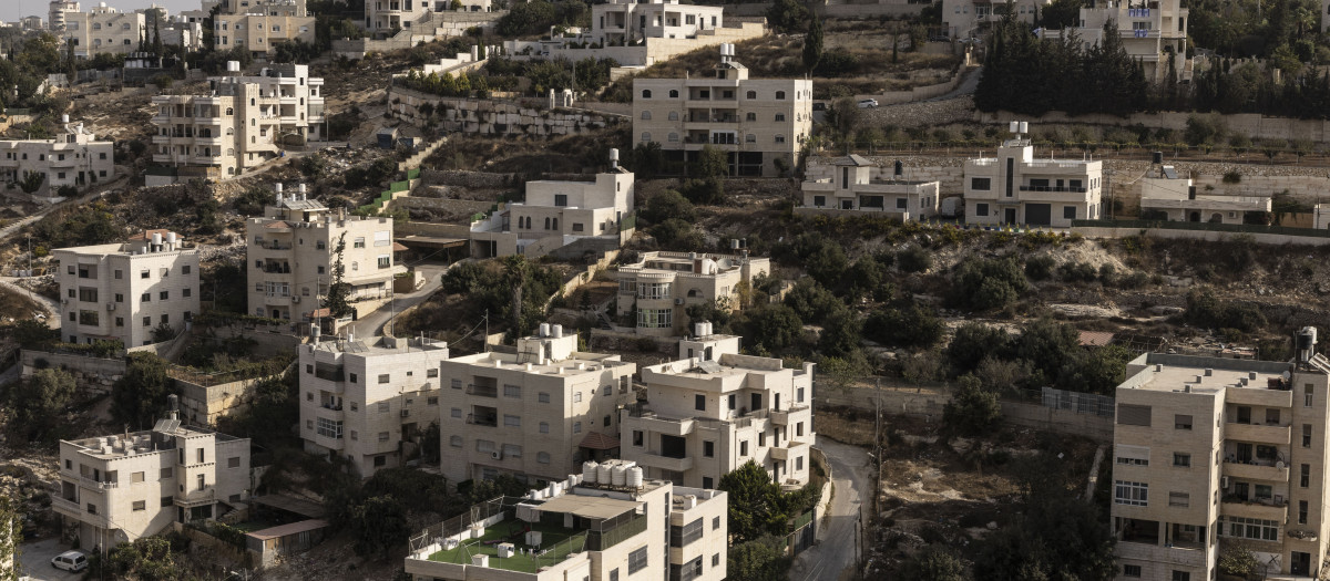 Zona residencial vacía tras el bloqueo de Israel