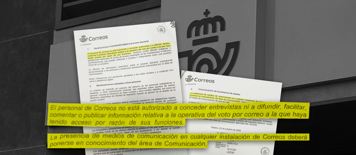 Correos busca controla la información en torno al voto a distancia.