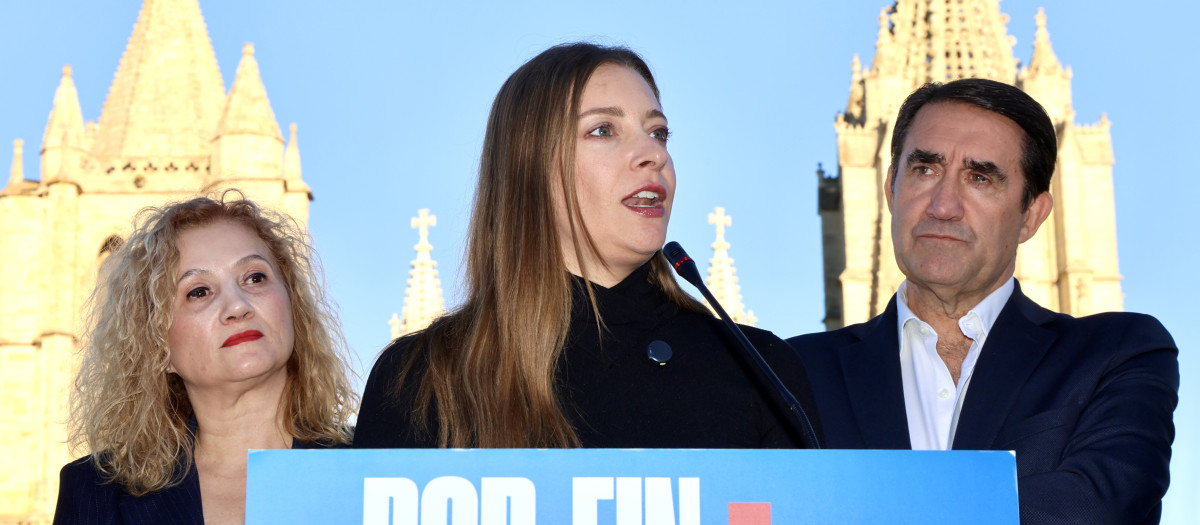 La portavoz del PP en el Congreso, Ester Muñoz, este lunes, en León