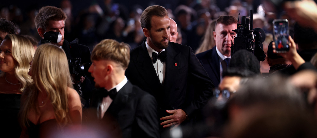 Harry Kane, en su llegada al Balón de Oro