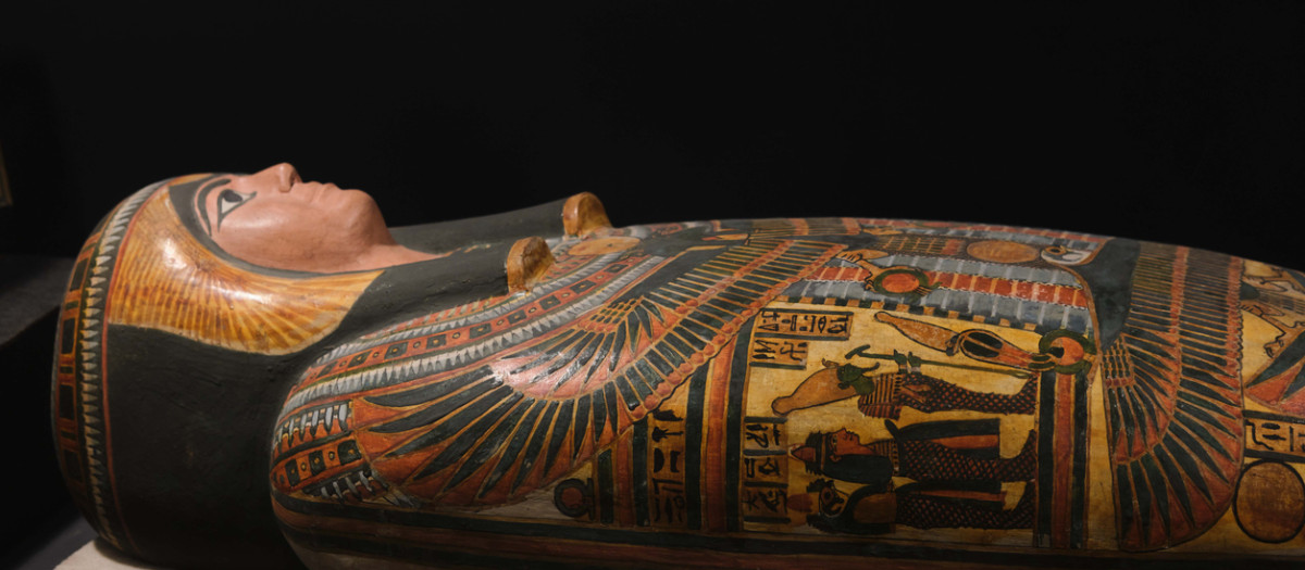 Sarcófago de la momia del Antiguo Egipto
