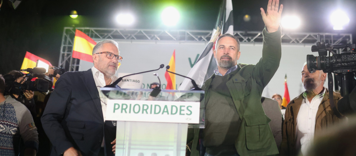 Pollán y Abascal, este martes, en un mitin en Zamora