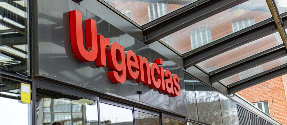 Servicio de urgencias en un hospital de la Comunidad de Madrid