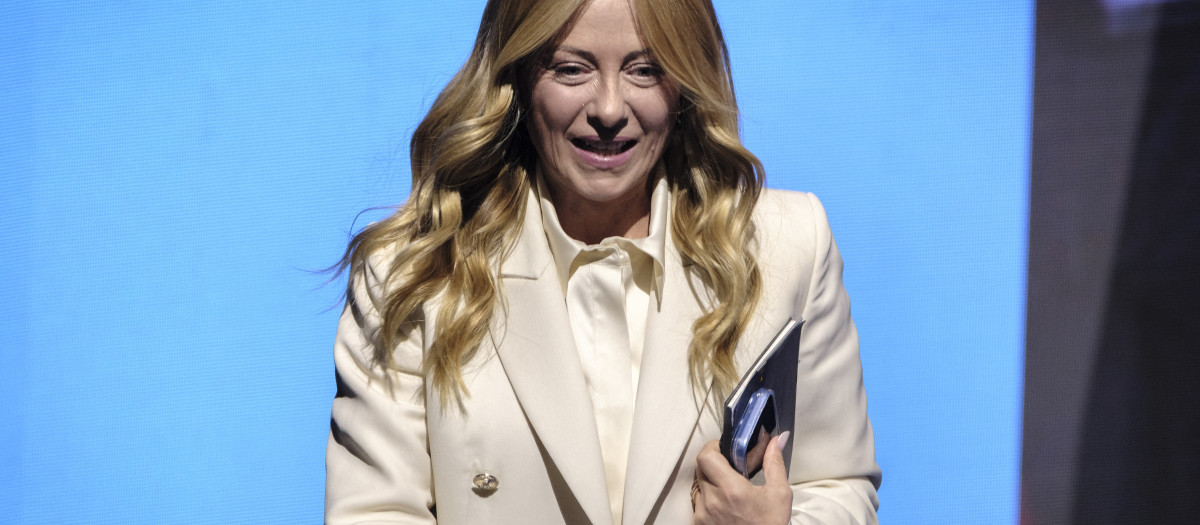 Giorgia Meloni, primer ministro de Italia, en un evento en Roma