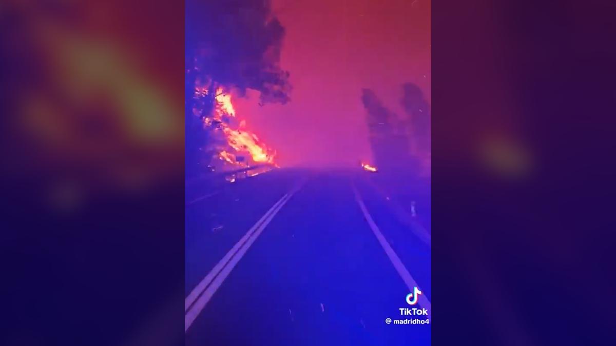 Así se juegan la vida los bomberos que intentan sofocar los incendios de Madrid