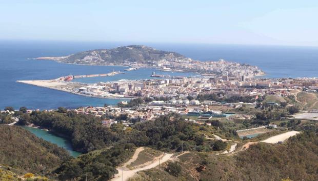 Panorámica de Ceuta desde el mirador de Isabel II