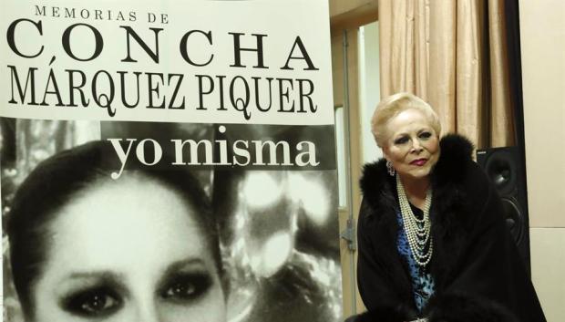 Concha Márquez Piquer en la presentación de su autobiografía, "Yo misma", en Madrid.