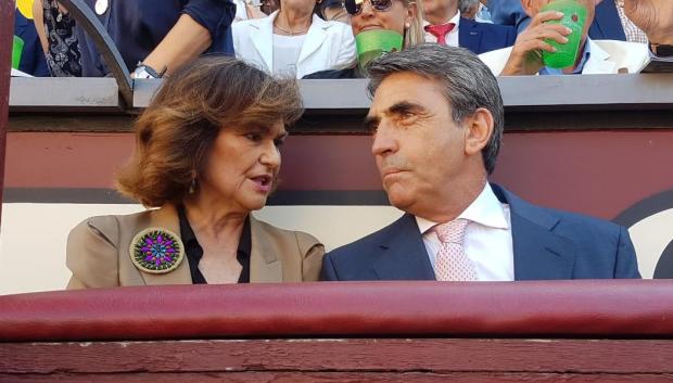 La exvicepresidenta Carmen Calvo y Victorino Martín
