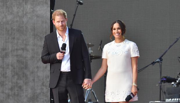 Meghan Markle and Prince Harry during Global Citizen festival in NY