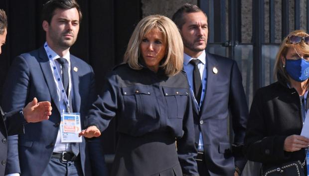 Brigitte Macron, esposa del presidente de Francia, en el Coliseo