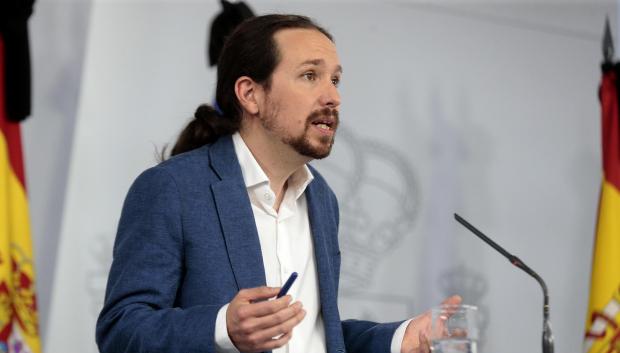 Pablo Iglesias, por entonces vicepresidente del Gobierno, presenta el Ingreso Mínimo Vital en mayo de 2020