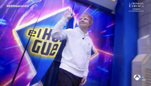 El cantante Ed Sheeran entrando al plató de 'El Hormiguero'