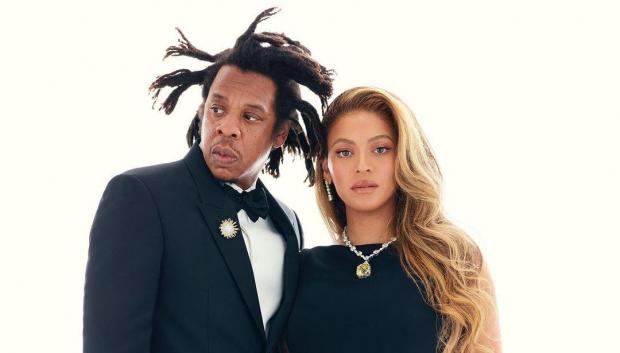 El rapero y productor Jay-Z y la cantante Beyoncé