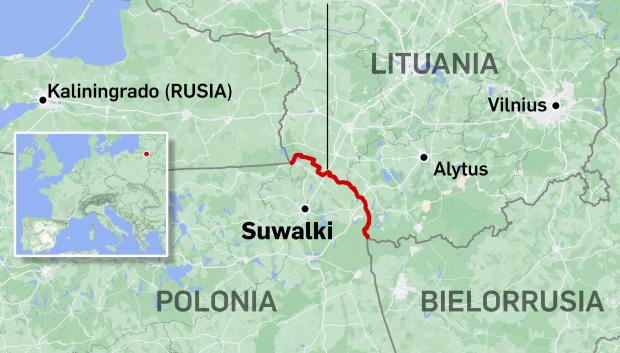 Esquema de la franja Suwalki
