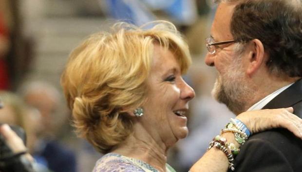 Esperanza Aguirre y Mariano Rajoy