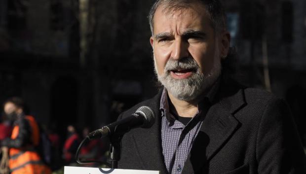 El líder de Òmnium Cultural, Jordi Cuixart, en la manifestación