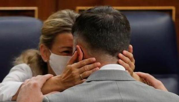 Yolanda Díaz y Gabriel Rufián en el Congreso
