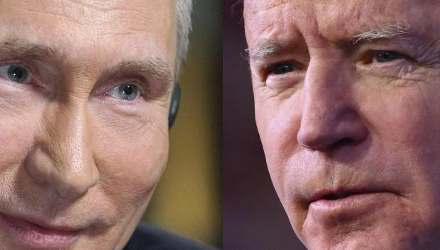 El presidente ruso, Vladimir Putin, y el estadounidense, Joe Biden
