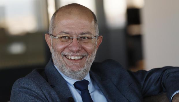 El candidato de Cs durante la entrevista