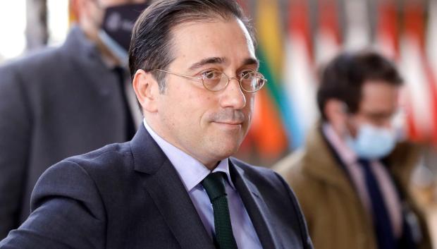 El ministro Albares este lunes en Bruselas