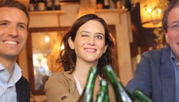 Casado, Ayuso y Martínez-Almeida