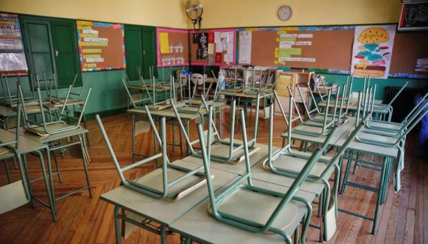 Aula de un colegio en Baleares