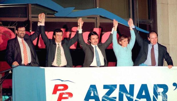 La victoria de Aznar en las generales de 1996