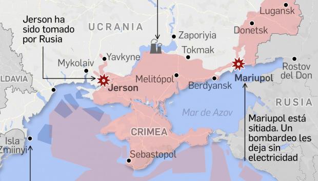 mapa invasion rusia ucrania a 3 de marzo