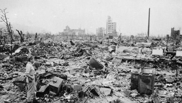 Destrucción generada en Hiroshima (Japón) por la bomba nuclear Little Boy, lanzada por Estados Unidos el 6 de agosto de 1945