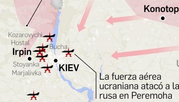 Mapa conflicto Kiev Ucrania