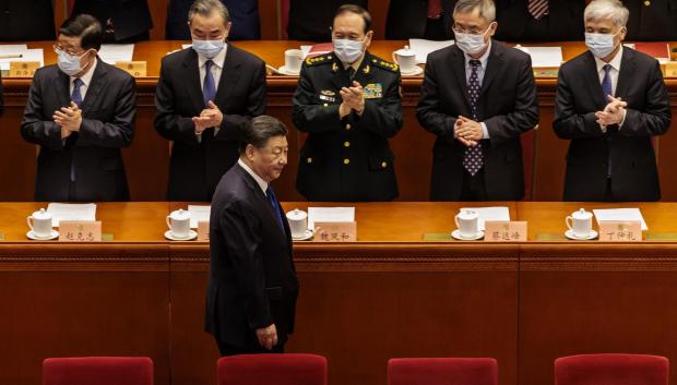 El presidente chino, Xi Jinping lega a la sesión de clausura de la Conferencia Consultiva Política del Pueblo Chino