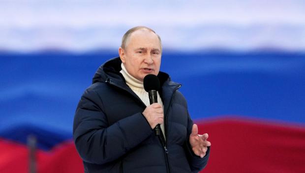Putin en el acto masivo en Moscú