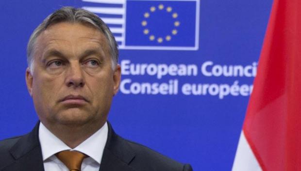 Vìktor Orbán en un Consejo Europeo en 2015