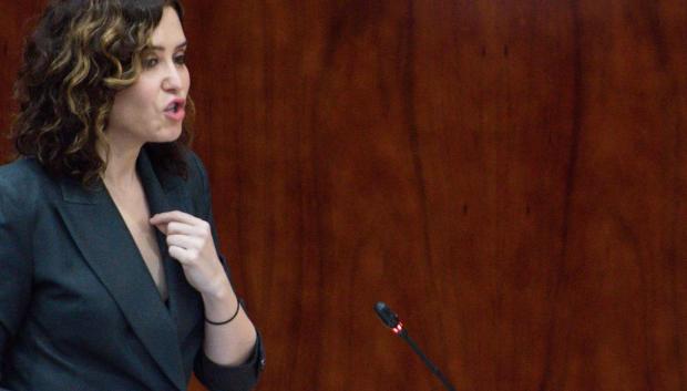 Isabel Díaz Ayuso, en la Asamblea de Madrid