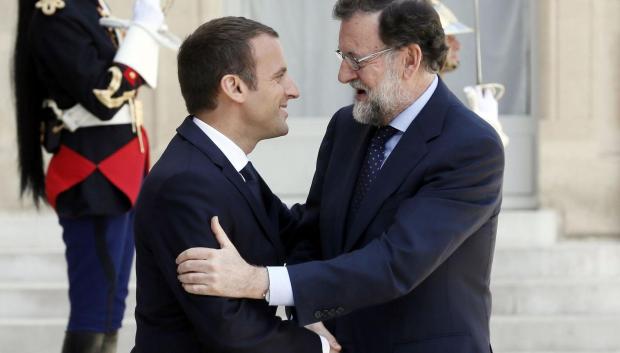Rajoy y Macron. Efe