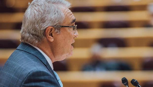 José Manuel Marín Gascón, senador de Vox, durante una intervención en el Senado