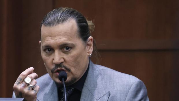 Johnny Depp, durante el juicio que se celebra estos días en Virginia (Estados Unidos)
