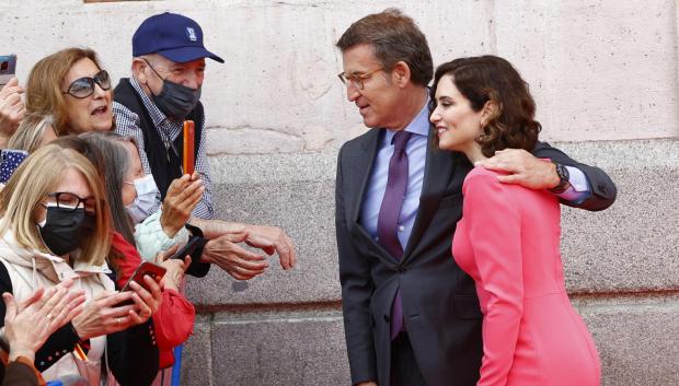 Feijóo arropó a Díaz Ayuso el pasado lunes, durante la celebración del Día de la Comunidad de Madrid