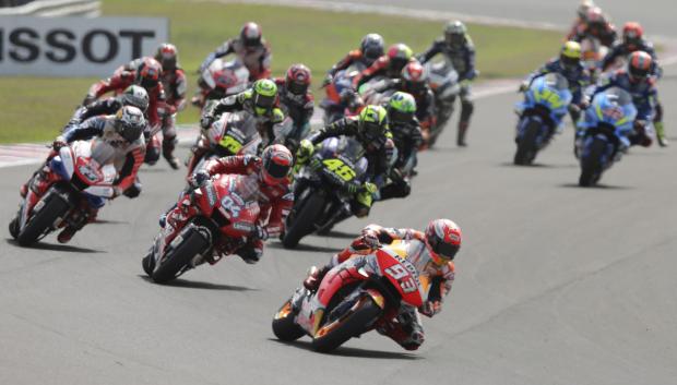 Imagen de archivo de una carrera de Moto GP