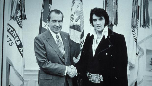 El presidente Richard Nixon y Elvis Presley