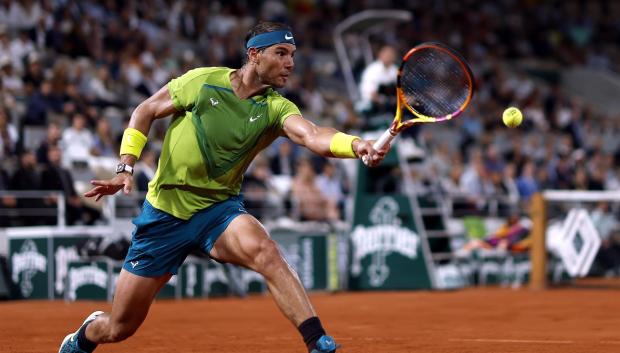 Rafa Nadal, durante el partido de semifinales de Roland Garros