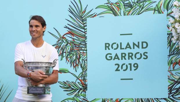 Nadal tras ganar una vez más en Roland Garros.