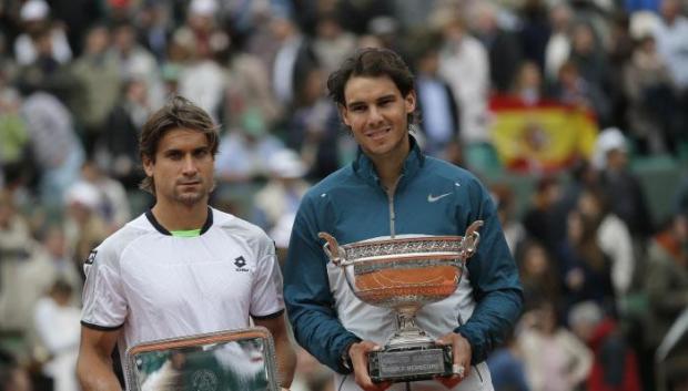 David Ferrer y Rafa Nadal en la final de 2013