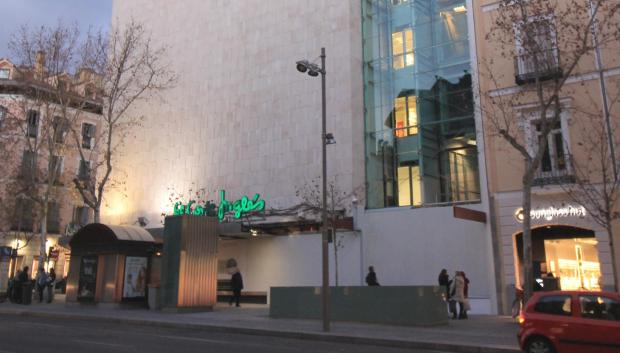 'El Corte Ingles' building at 52 Calle de Serrano (street) in Madrid (Spain).