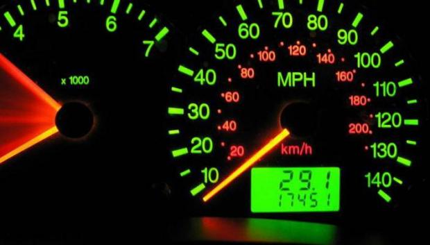 Indicación de velocidad en millas por hora