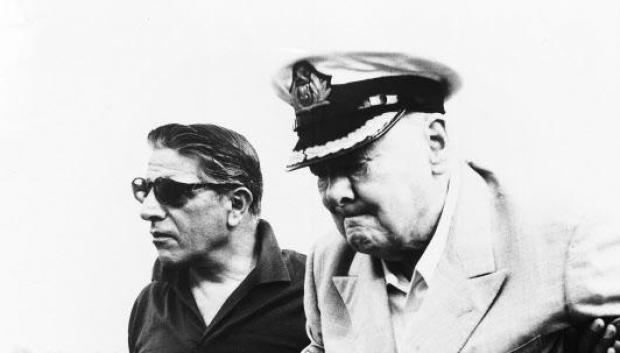 Winston Churchill con Aristóteles Onassis