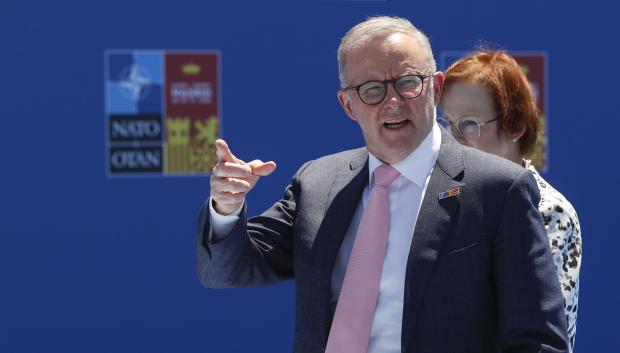 El primer ministro australiano, Anthony Albanese a su llegada a la primera jornada de la cumbre de la OTAN en Madrid