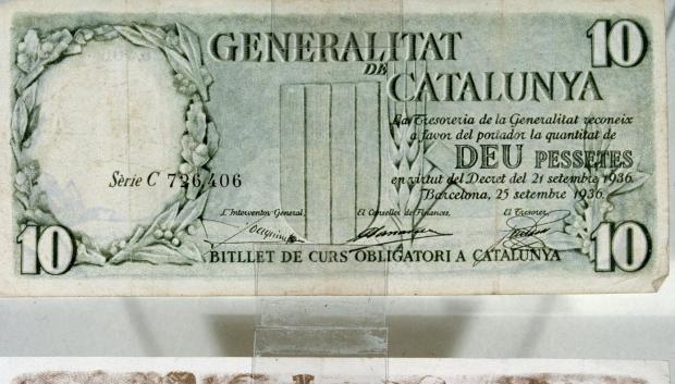 Billetes de curso legal emitidos por la Generalitat de Cataluña durante la guerra civil española