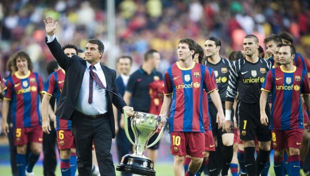 Laporta y Messi, en la primera etapa del primero como presidente culé en 2009