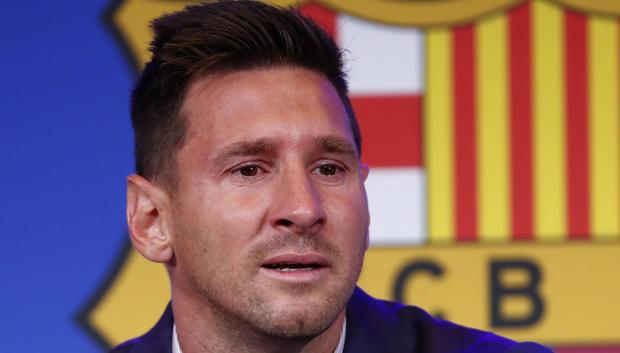 Leo Messi lloró desconsoladamente en su adiós del Camp Nou